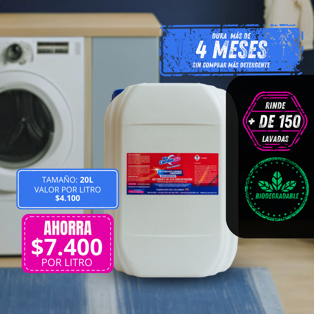 Detergente liquido con bicarbonato