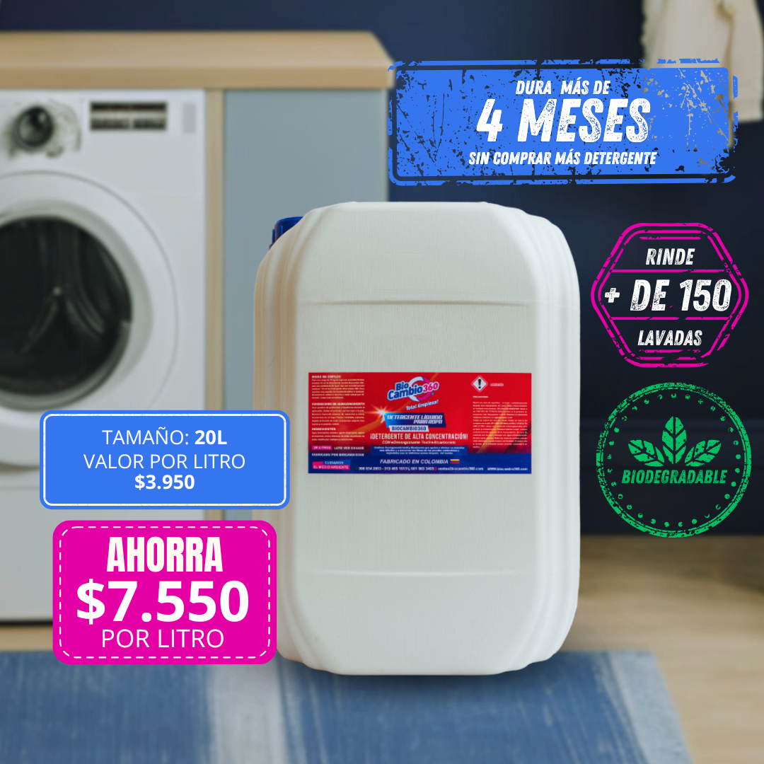 Detergente liquido con bicarbonato
