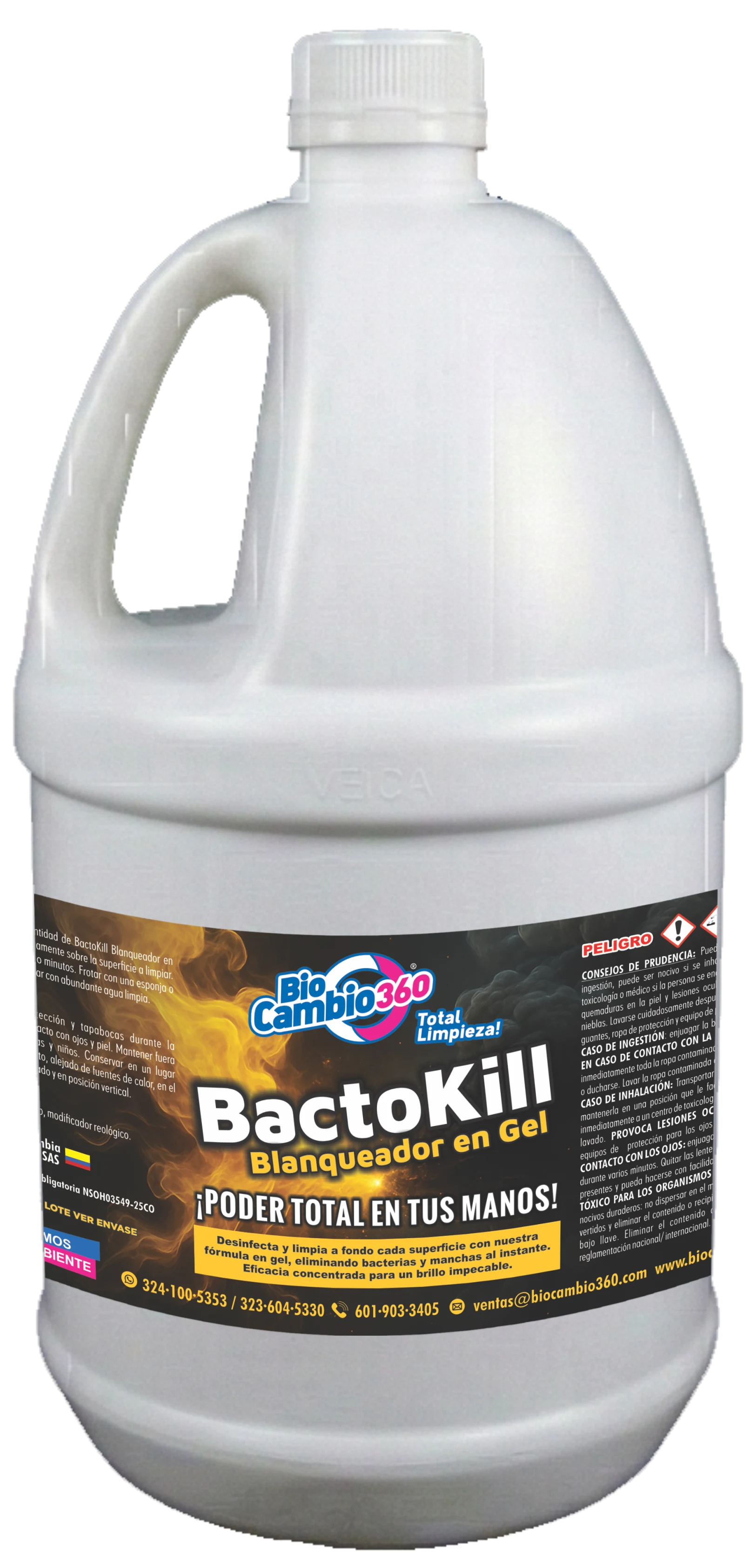 Bactokill - Desinfectante Multisuperficies (Hogar e Industria)